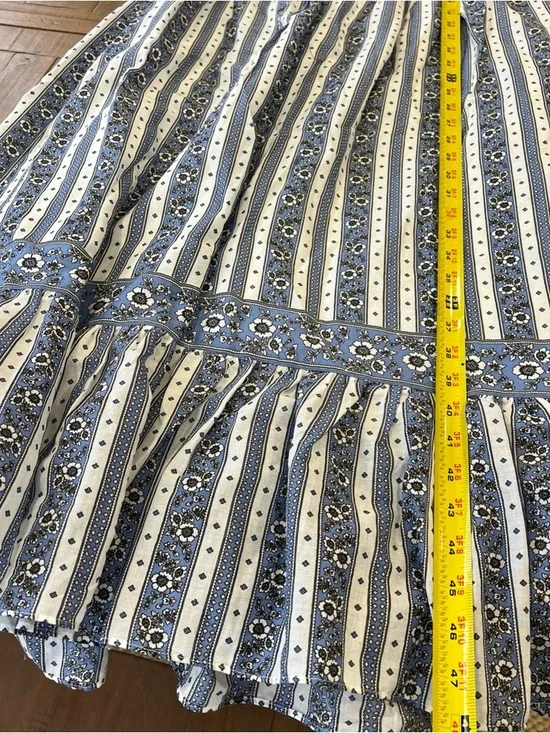 Max Studio Spaghetti strap Floral Maxi Dress Women’s Large Blue Cottagecore New - Picture 11 of 12